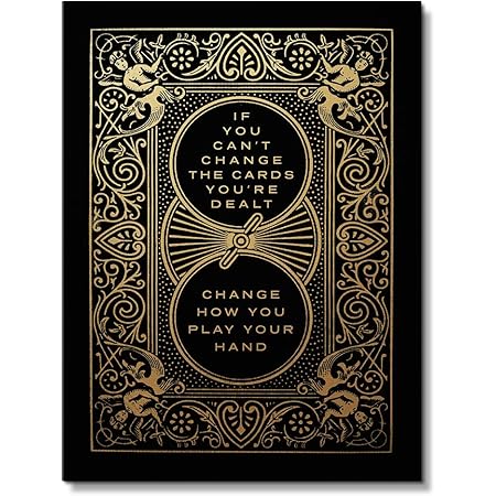 Amazon Com Ikonick Cards You Re Dealt Motivational Canvas Wall Art Inspiration Collection For Office And Home Decor Inspiring Canvas Art 12 X 18 75 Depth No Frame Posters Prints