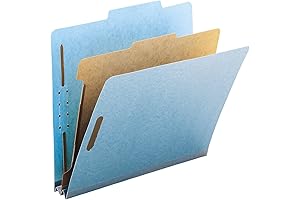 Smead Classification Folders, 100% Recycled Pressboard File Folder with 1 Divider, 2"...