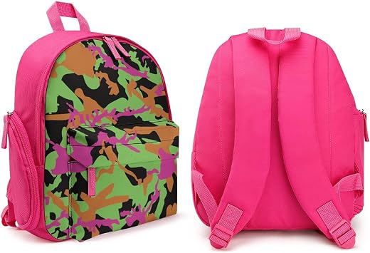Small School Backpack Cute Mini Backpacks for Girls Lightweight Daypacks for Kids Camouflage Colorful