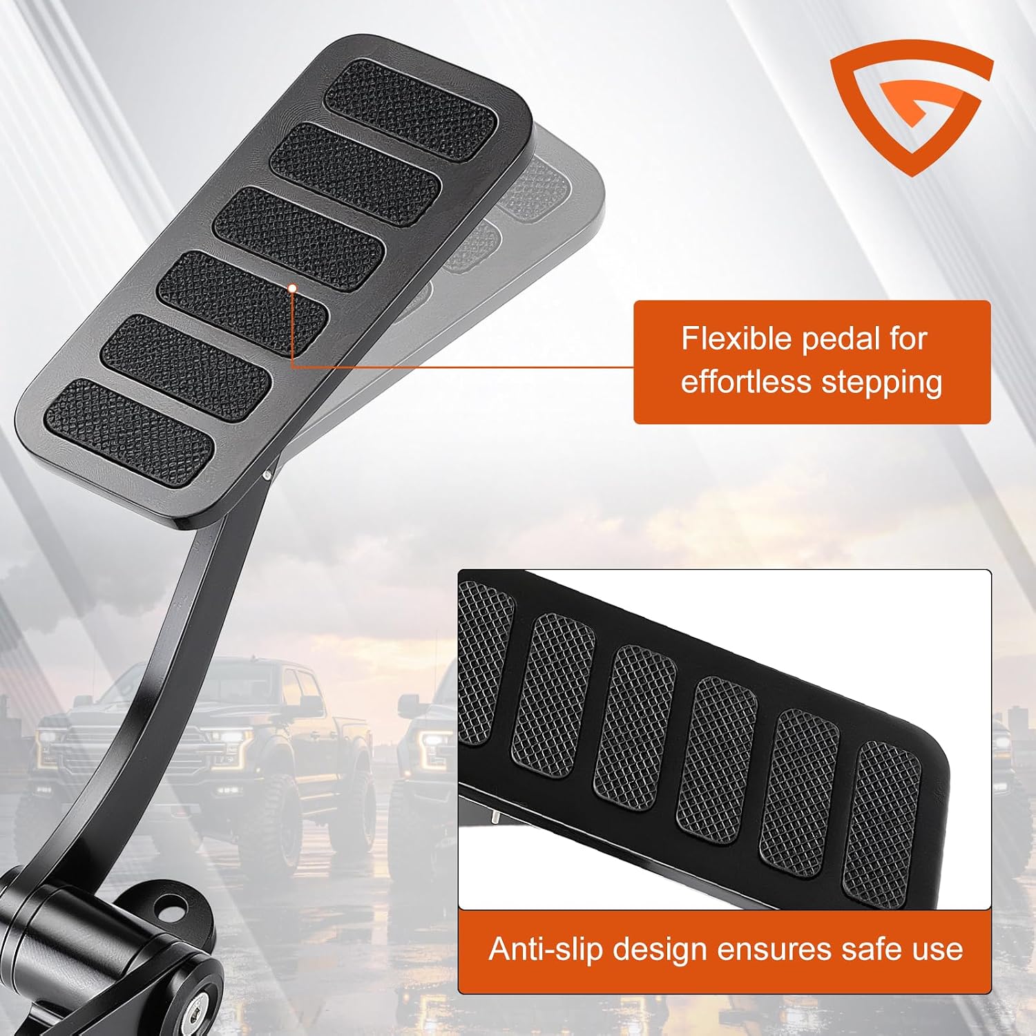 Gas Pedal, Aluminu Throttle Pedal Assembly,Universal Dual Contorl Gas Pedal Accelerator Throttle Pedal Compatible with Chevy Fits for Ford Mopar Street Rat Rod