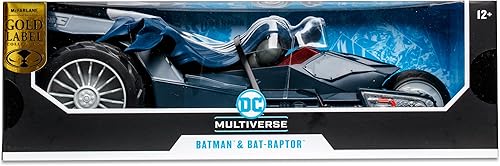 Miniatura 10 de DC Multiverse Vehículos - BAT Raptor con Batman moderno (etiqueta dorada)