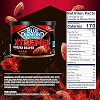 Vista 3 de Blue Diamond Almonds XTREMES, una (1) pimienta fantasma, Carolina Reaper, pimienta de cayena. One - I AM CAPABLE MAGNET. Nueces saborizadas, latas