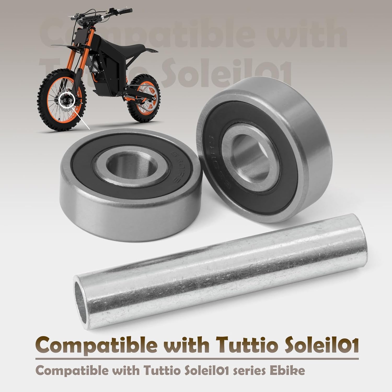 6301RS Wheel Bearing Set Compatible with Tuttio Soleil01 Ebike Bearings Designed For Smooth And Reliable Electric Bicycle Wheel Rotation