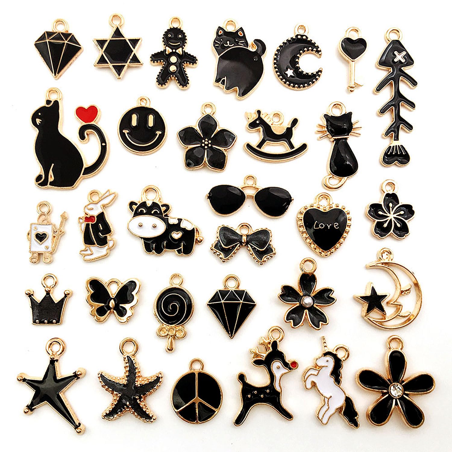 TecoKart Charms for Bracelet Making 30PCS Set