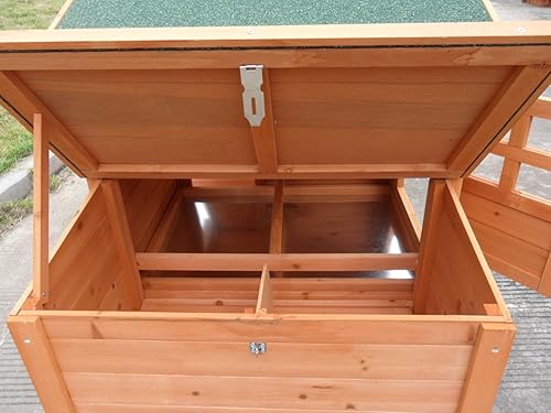 Miniatura 5 de Deluxe – Casa gallinero grande de madera para patio trasero, para 3 a 5 pollos, con caja de nido