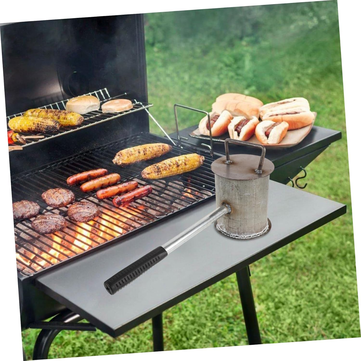 Steel Fire Extinguishing Pot for Bbq and Camping Durable Extinguisher Cover Portable Fire Safety Equipment for Outdoor and Home Use