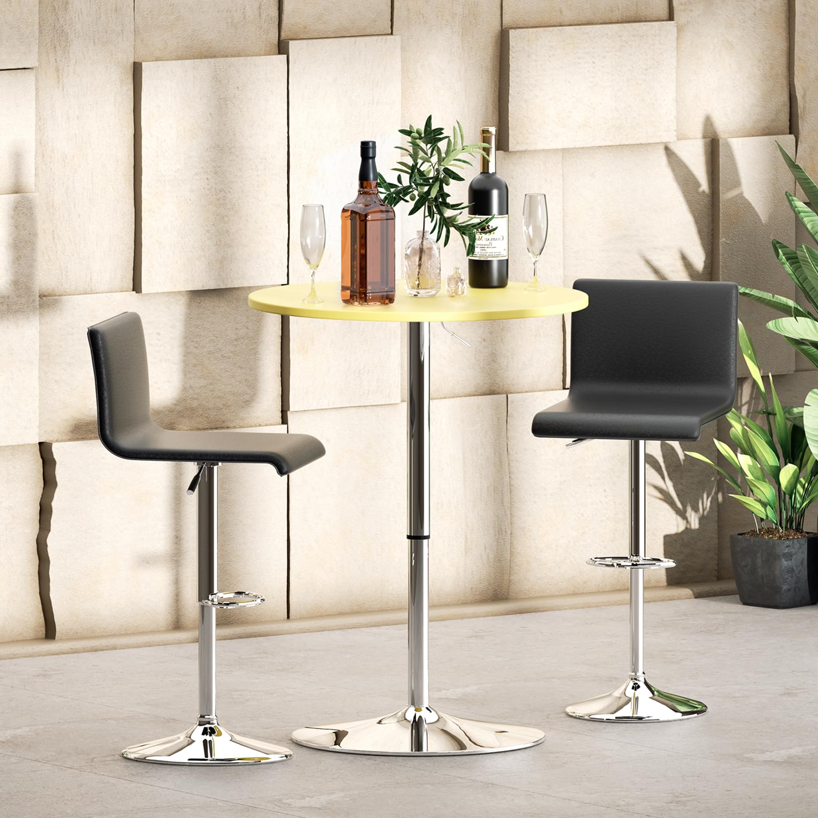 Amazon｜MoNiBloom ビストロパブテーブル ラウンドバー 27.5インチ~36