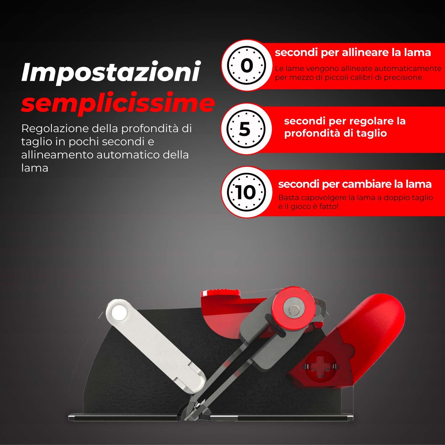 RALI 105 Piallatrice Manuale Monoblocco per Lavorazione del Legno | Piallatrice per Legno con Doppio Taglio Reversibile, Nessuna affilatura necessaria and Regolazioni ultra-facili