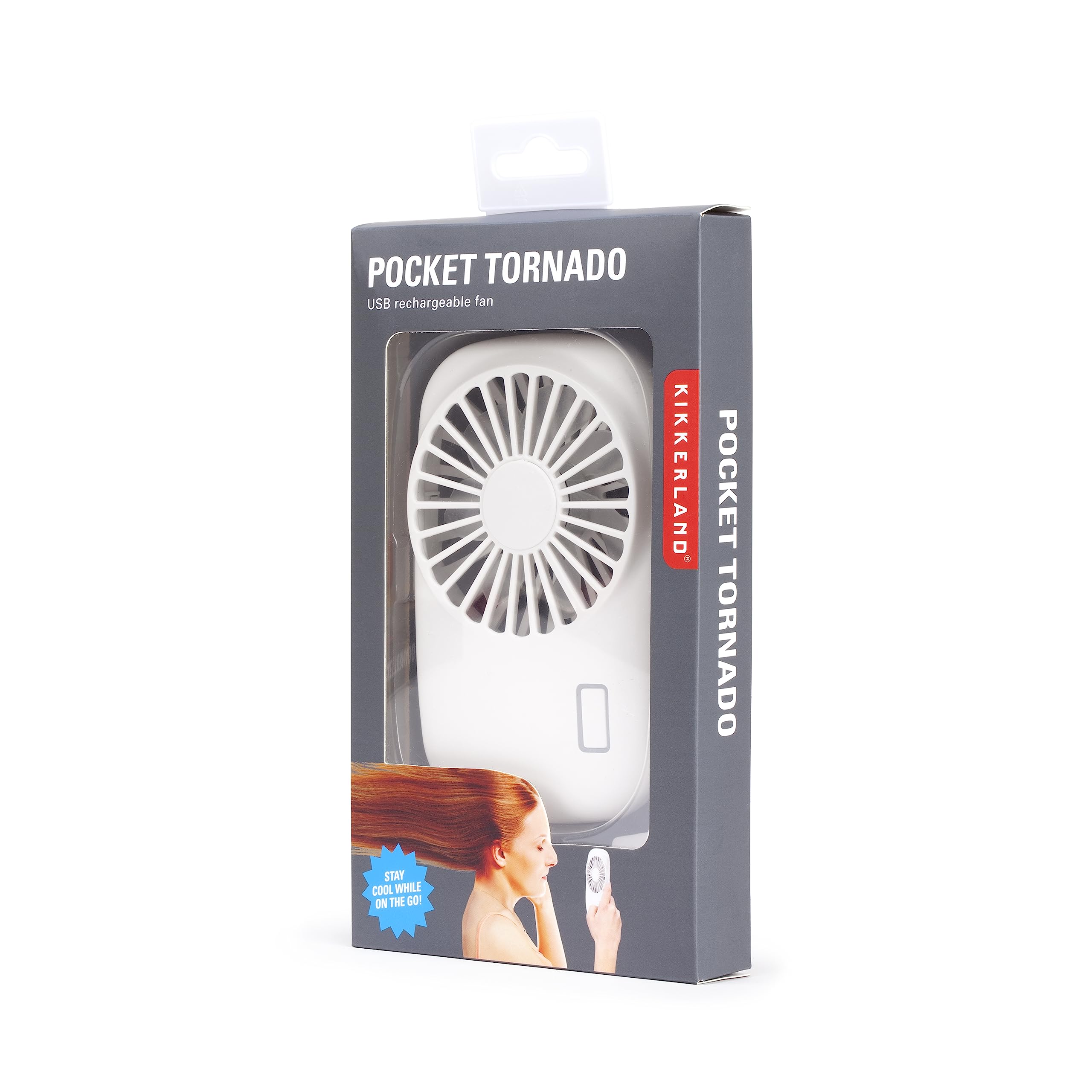 Kikkerland Accessori PC e Portatili Marca Modello Ventilatore A Mano Bianco