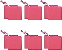 Vista 8 de Paquete de 12 bolsas de lona de algodón para manualidades, bolsa multiusos para cosméticos, bolsas de maquillaje con cremallera, bolsa de aseo