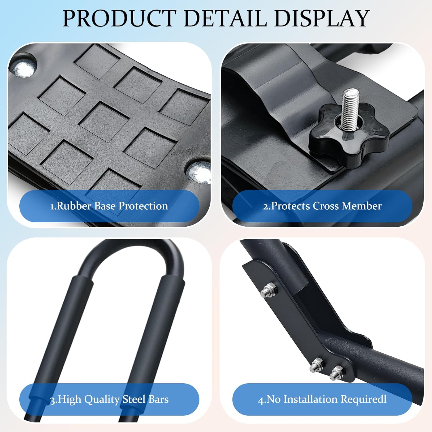 Triclicks J Bar Folding Kayak Roof Rack for Car SUV Truck Heavy-Duty Kayaks Carriers for 2 Kayaks Tool-Free Installation Universal Roof Mount 2 Pairs