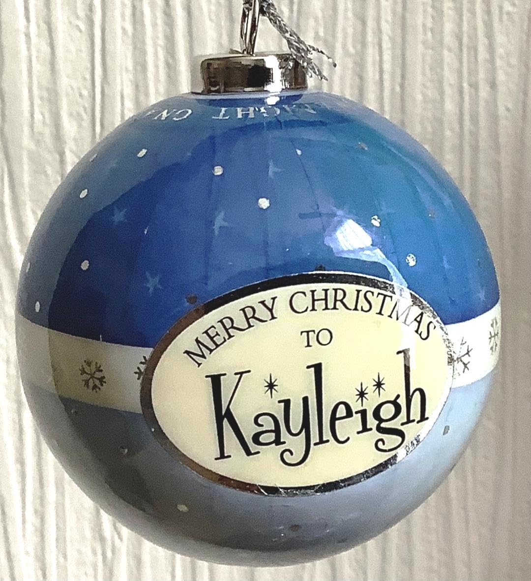 Personalised Multicoloured Name Bauble Christmas Xmas Tree Decoration (Kayleigh)