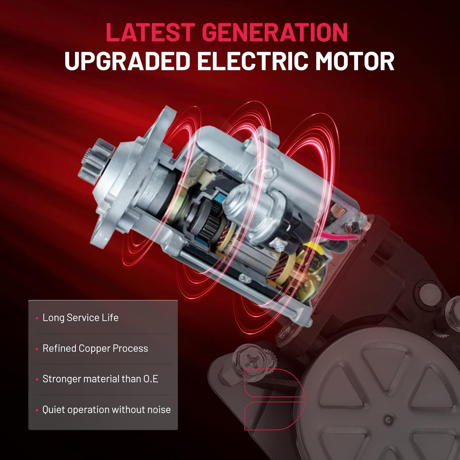 BDFHYK 748-045 Power Window Regulator with Motor Rear Right, Compatible with Honda Accord 2003-2007