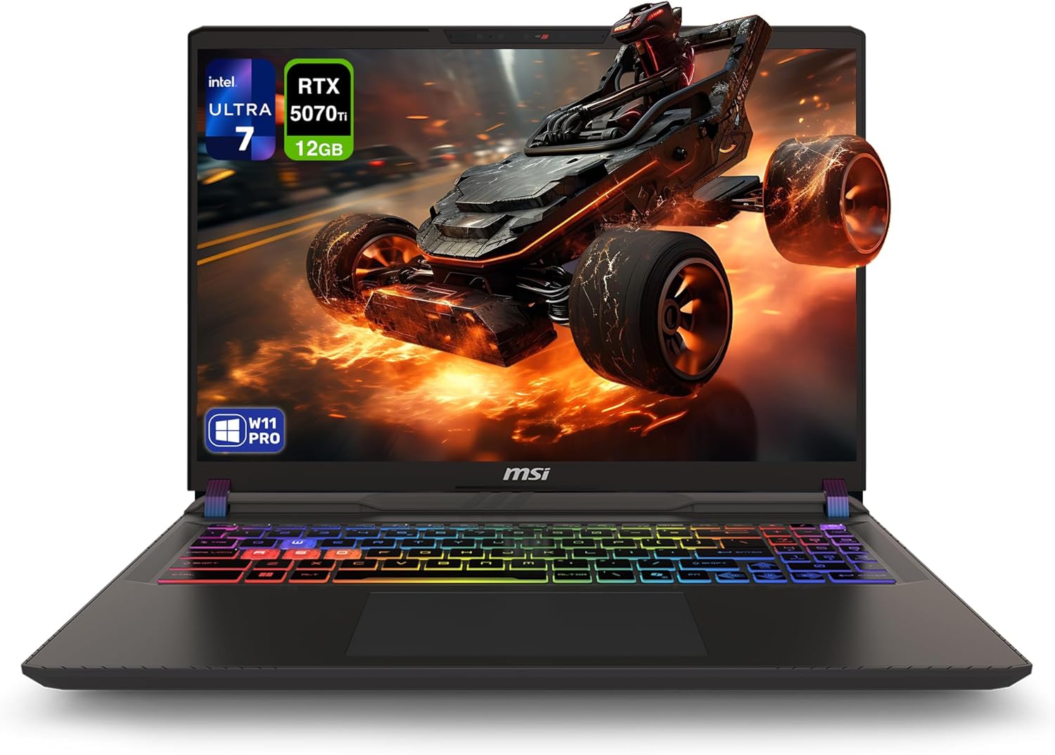 MSI Vector 16 HX AI Gaming Laptop, Intel Ultra 7-255HX, 64 GB DDR5 RAM, 4 TB PCIe SSD, 16” FHD+ (1920×1200) 144Hz Display, Nvidia G-Force RTX 5070Ti, 24 Zone RGB Keyboard, W11 Pro, Cosmo Gray MSI Vector 16 HX AI Gaming Laptop, Intel Ultra 7-255HX, 64 GB DDR5 RAM, 4 TB PCIe SSD, 16” FHD+ (1920×1200) 144Hz Display, Nvidia G-Force RTX 5070Ti, 24 Zone RGB Keyboard, W11 Pro, Cosmo Gray