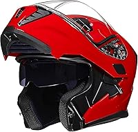 Vista 12 de ILM Casco modular de cara completa para motocicleta con visera doble para adultos, luz trasera LED opcional, aprobado por el DOT