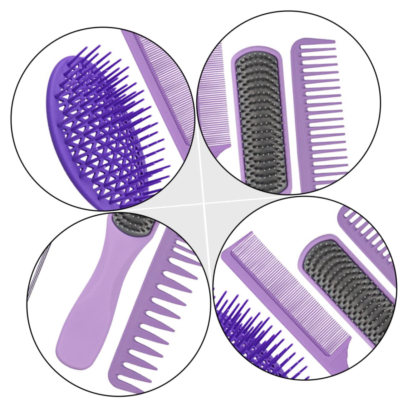 DOITOOL 8stücke Haarstyling Kämme Ergonomische Haarschneidekämme Für Friseursalons Und Heimgebrauch Für Nasses Und Trockenes Haar Bequem Zu Handhaben Haarausfall