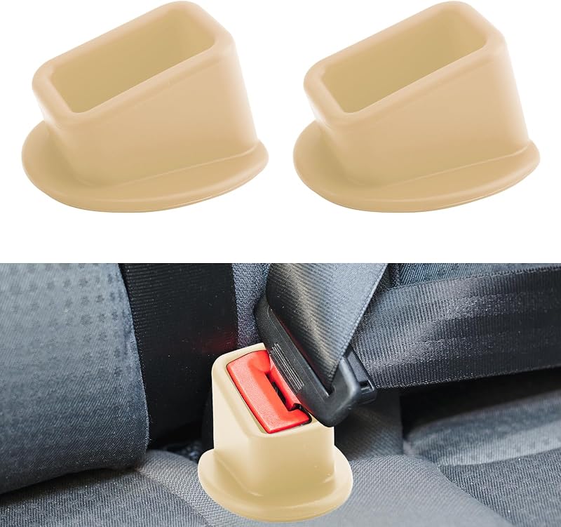 Suporte para fivela do cinto de segurança vvag em silicone – 2 unidades, Khaki
