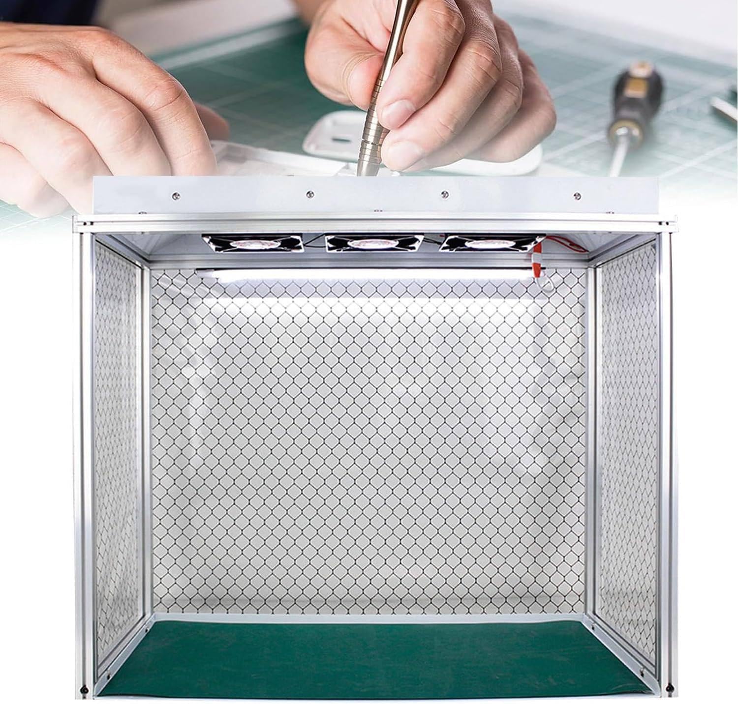Campana vertical de flujo laminar sin polvo para reparar pantallas de teléfonos