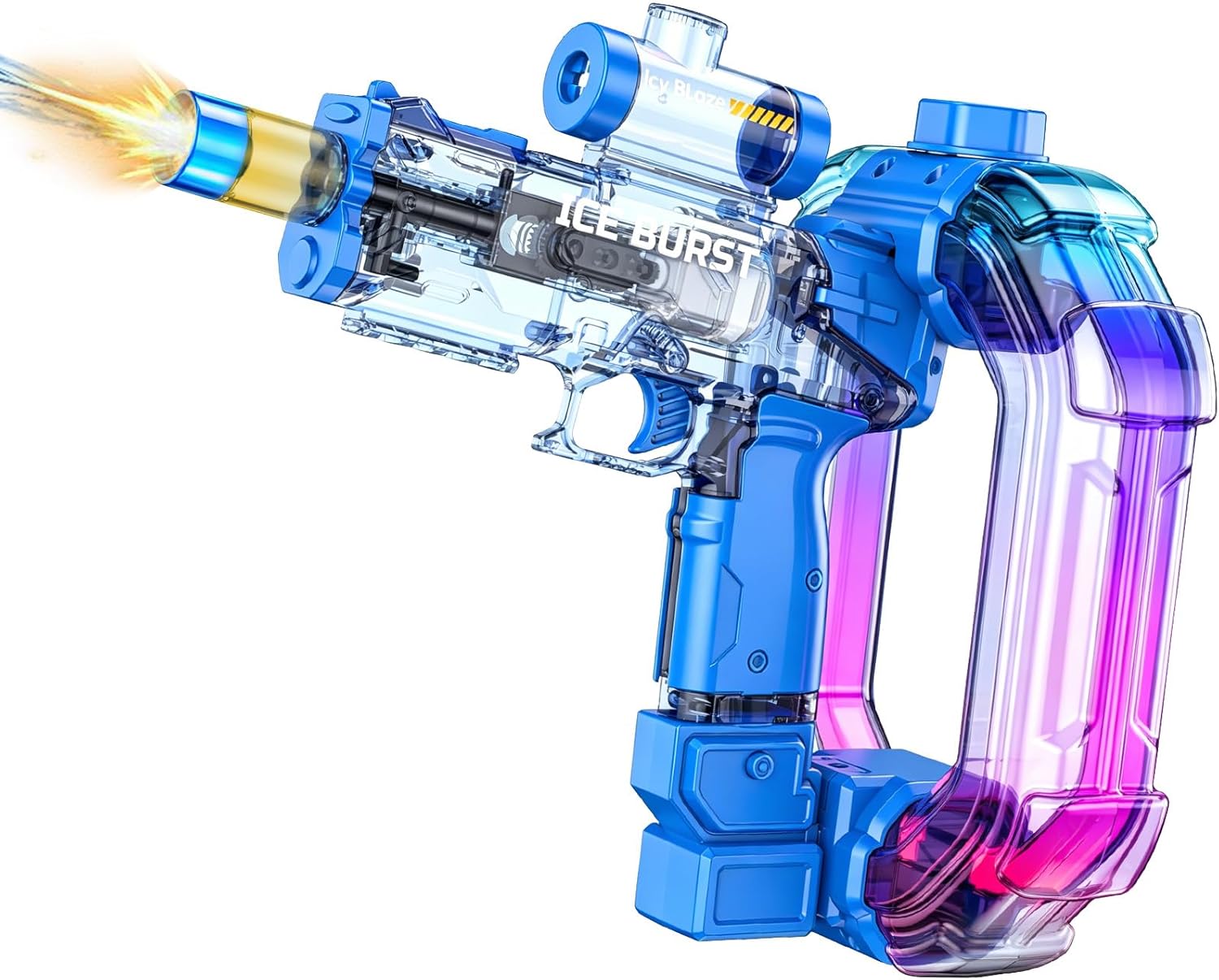 Electric Water Gun, Automatic Water Squirt Gun for Adults Kids with LED Light Up, 30 FT Long Range, 750CC High Capacity, Powerful Water Squirt Guns Watergun for Summer Outdoor Pool Toys Gifts