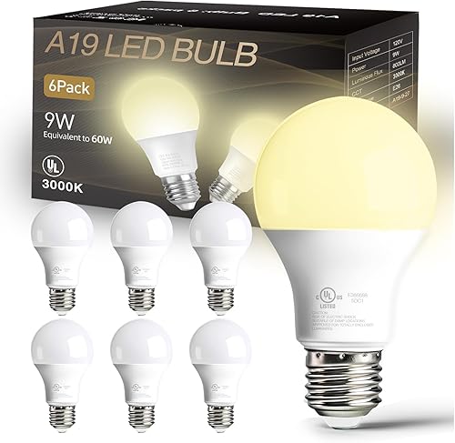 Miniatura 8 de dalattin Paquete de 24 bombillas led A19 de luz diurna blanca 5000K, bombillas estándar equivalentes a 60 W, casquillo E26, 800 lm, ahorro Luz