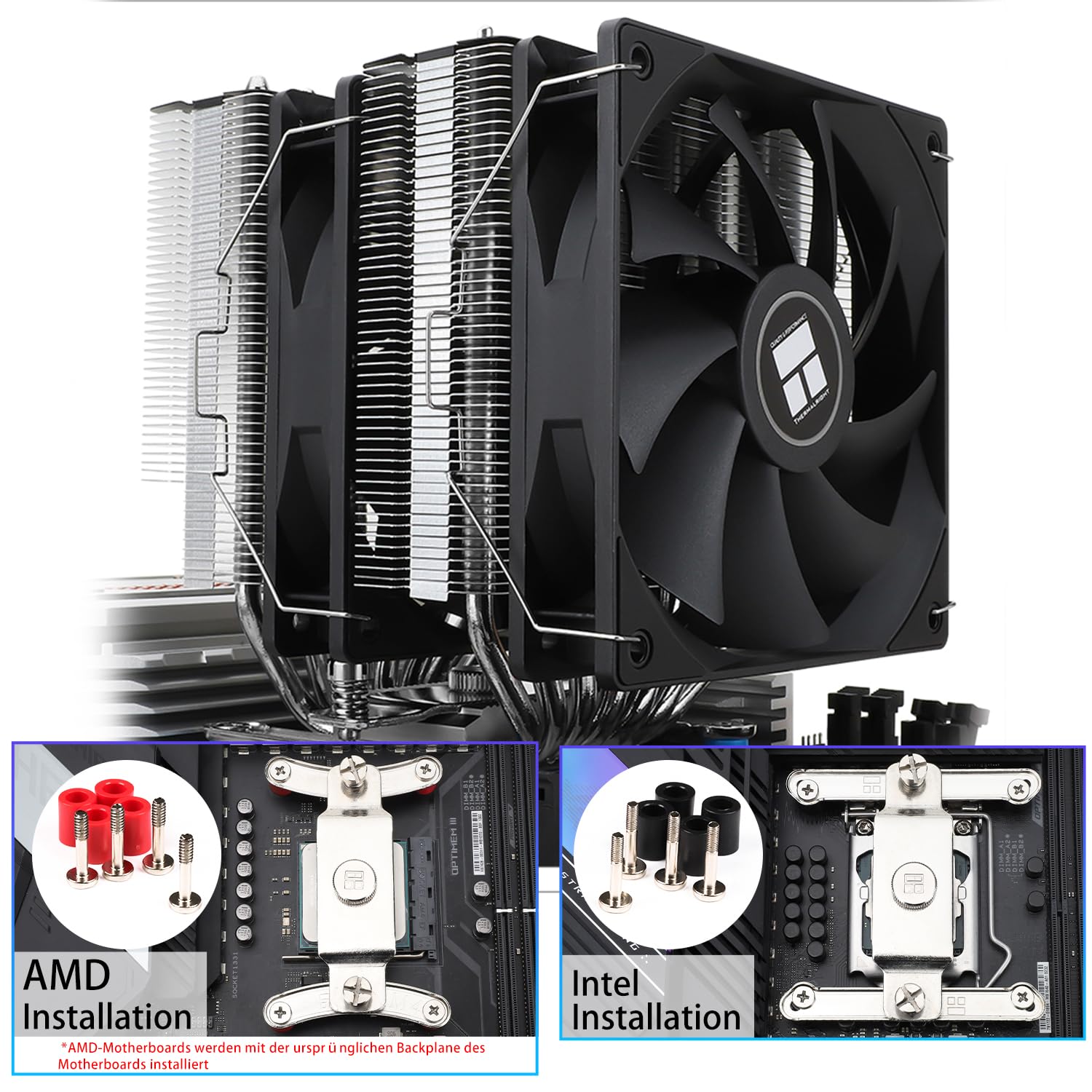 TR-Thermalright Phantom Spirit 120 SE - Radiatore CPU a doppia torre con 7 tubi di calore, Dual TL-C12B V2 PWM, per AM5/AM4, Intel lga1851/1700/115x/1200,154 mm