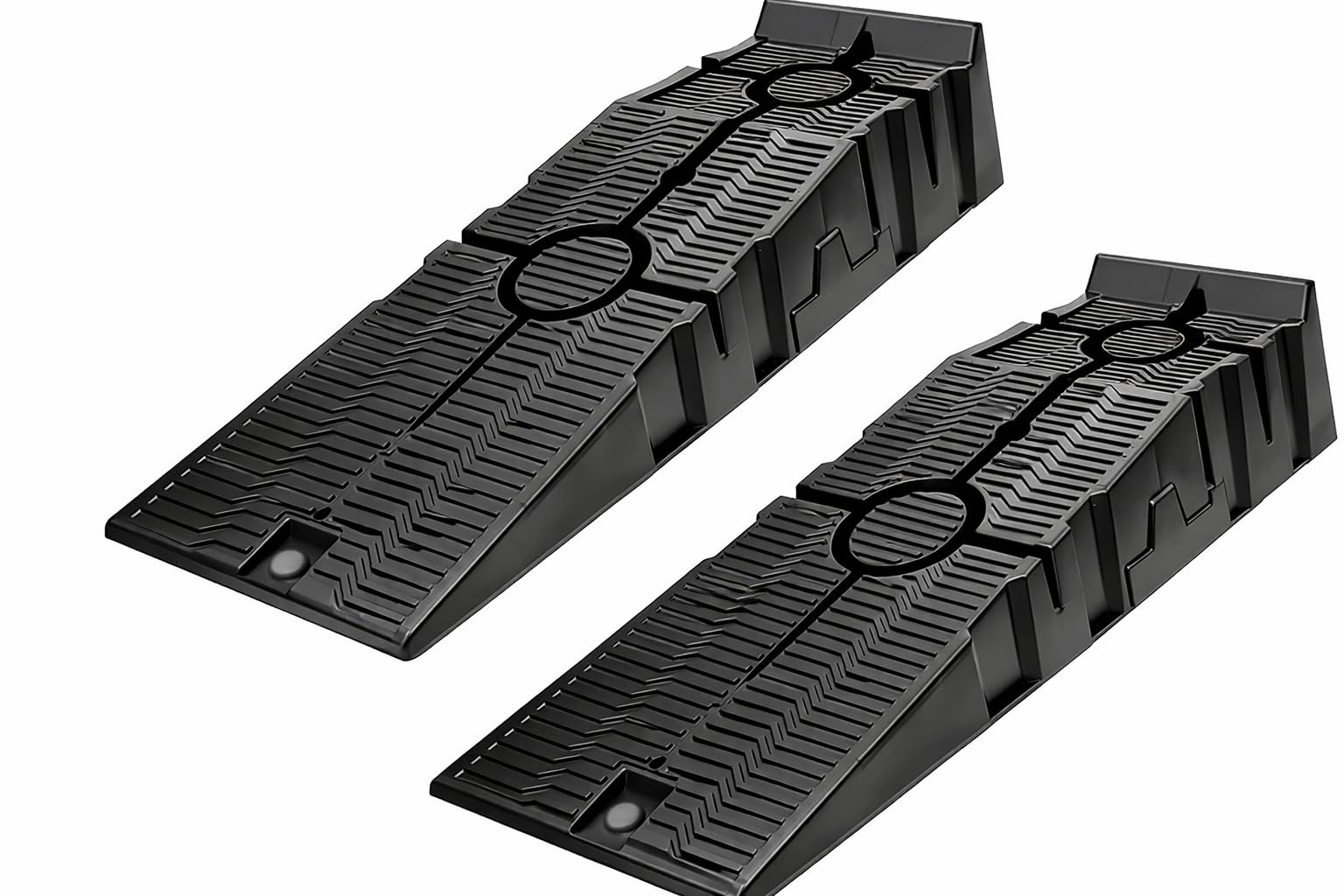 KATSU Rampas de Plástico para Coche, Desmontables de Peso Ligero, Capacidad de 5 Toneladas 1 Par para Vehículos Servicio de Coche de Garaje 161914