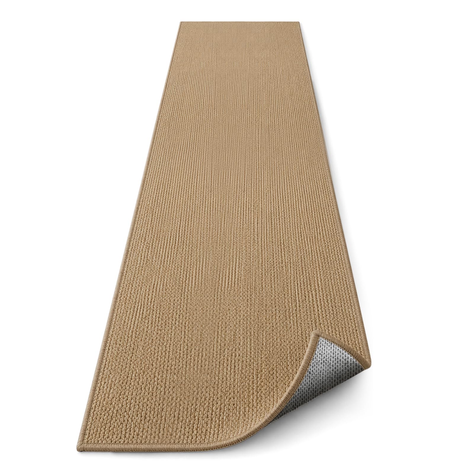 XLSBZ Runner Rugs for Hallway, Jute Like Kitchen Runners Non Slip Washable Carpet Runner Mat for Bedroom Laundry Entryway