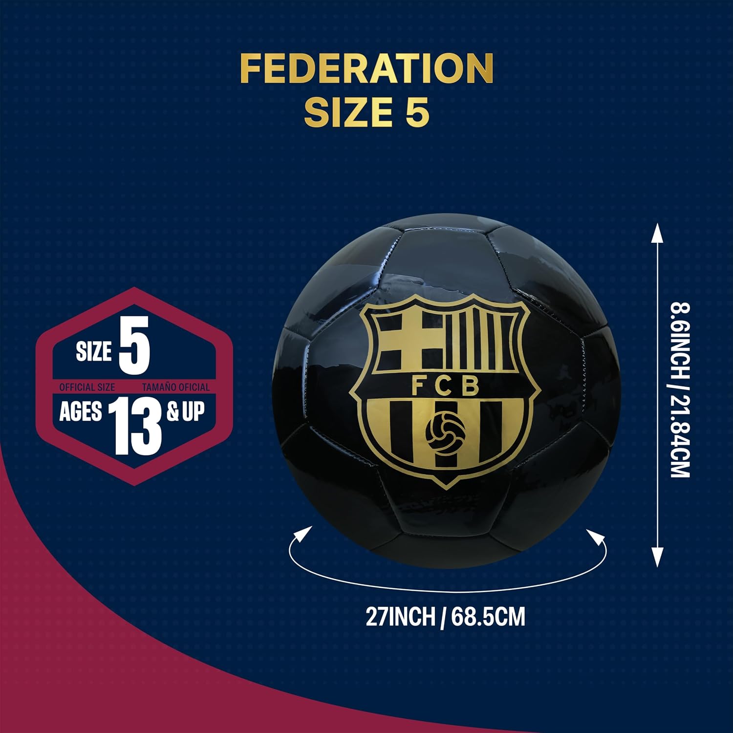 Icon Sports Officially Licensed FC Barcelona Soccer Ball