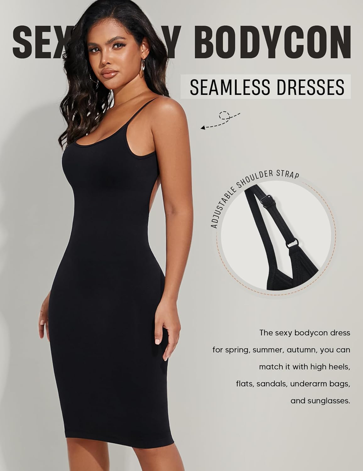 Backless Slip Dress for Women Tummy Control Low Back Shapewear Dresses Open Back Body Shaper Seamless Sexy Tank Tops - Image 5