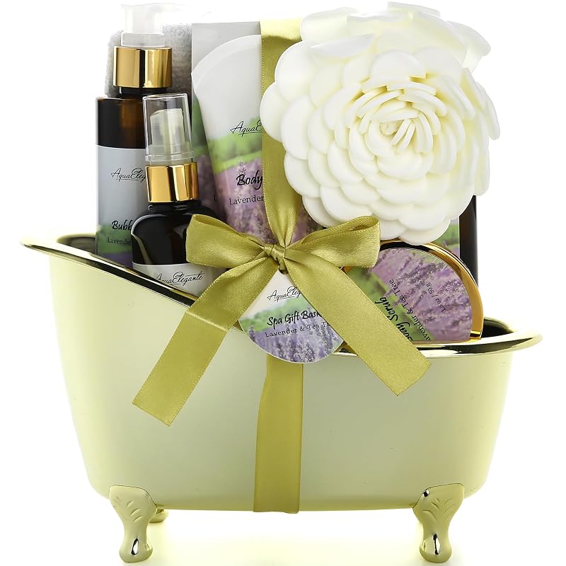 Cesta-presente para banho Aqua Elegante com lavanda e óleo de melaleuca