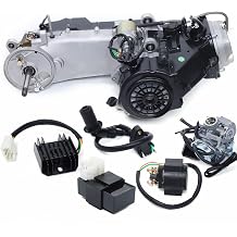 Gy6 150CC Engine Motor 11" Long Case 4-Stroke Single Cylinder Scooter ATV Go-Kart Complete Engine Motor Kit for Scooter CVT ATV Go-Kart