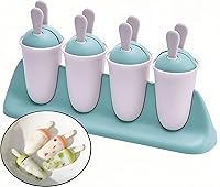 Vista 9 de Popsicle Mold Set for Kids 8 Pieces Silicone Popsicle Maker Ice Cream Molds DIY Frozen Ice Pop Molds Kitchen Accessories Easy Release Breastmilk