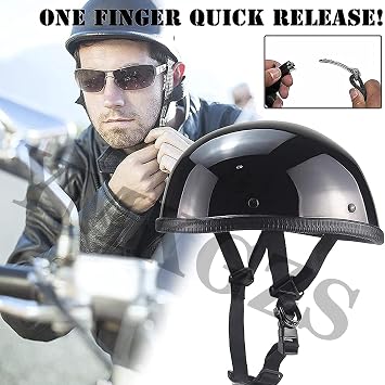 Motorcycle Half Helmet, DOT Approved Adult Men Women Retro Open Face Helmets, Helmet for Adults, Half Shell Helmet