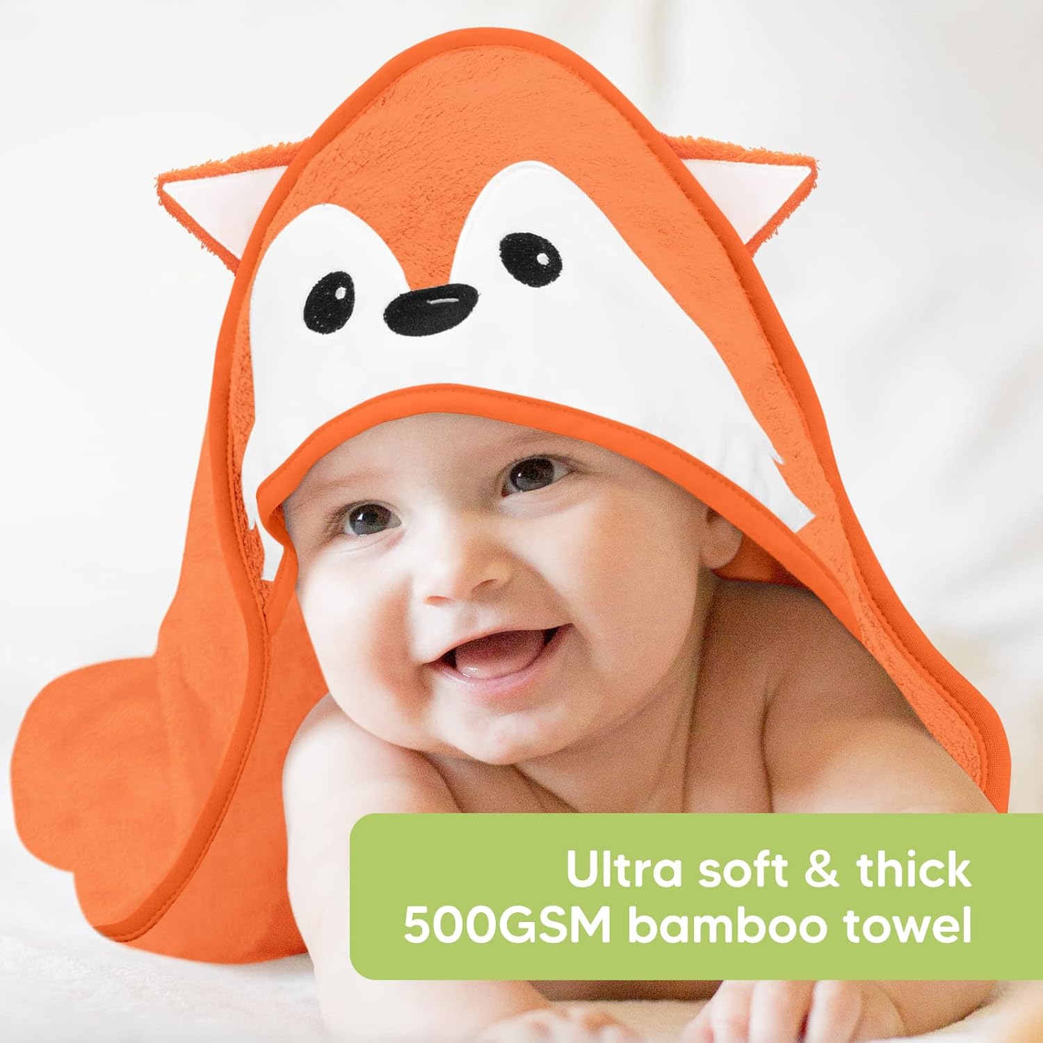 KeaBabies Baby Hooded Towel and Baby Washcloths for Newborn, Kids - Soft Bath Towels with Hood for Toddlers - Soft, Absorbent Infant Bath Cloth and Newborn Face Washcloths