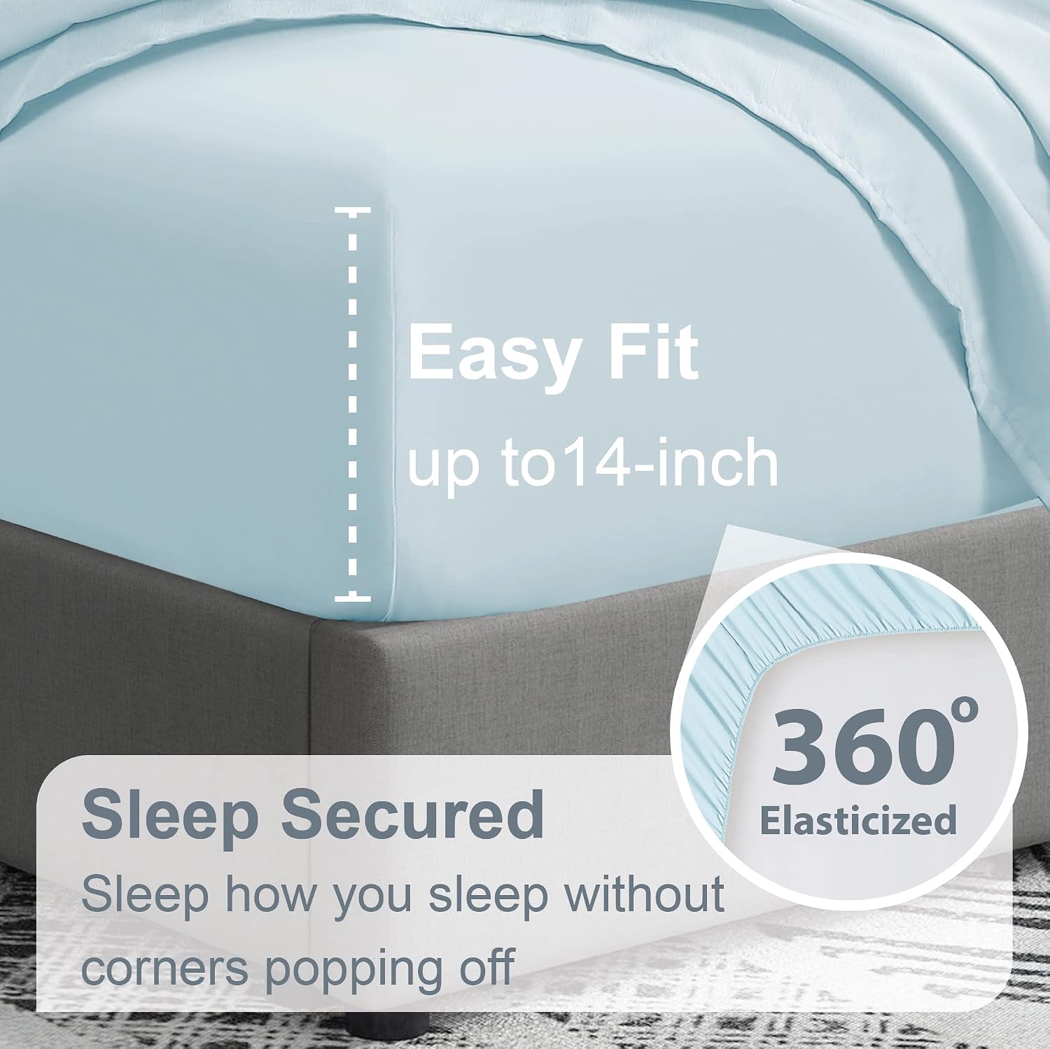 Swift Home King 6-Piece Microfiber Sheet Sets (Includes 2 Bonus Pillowcases), Ultra-Soft Brushed - Extremely Durable - Easy Fit - Wrinkle Resistant, King, Aqua