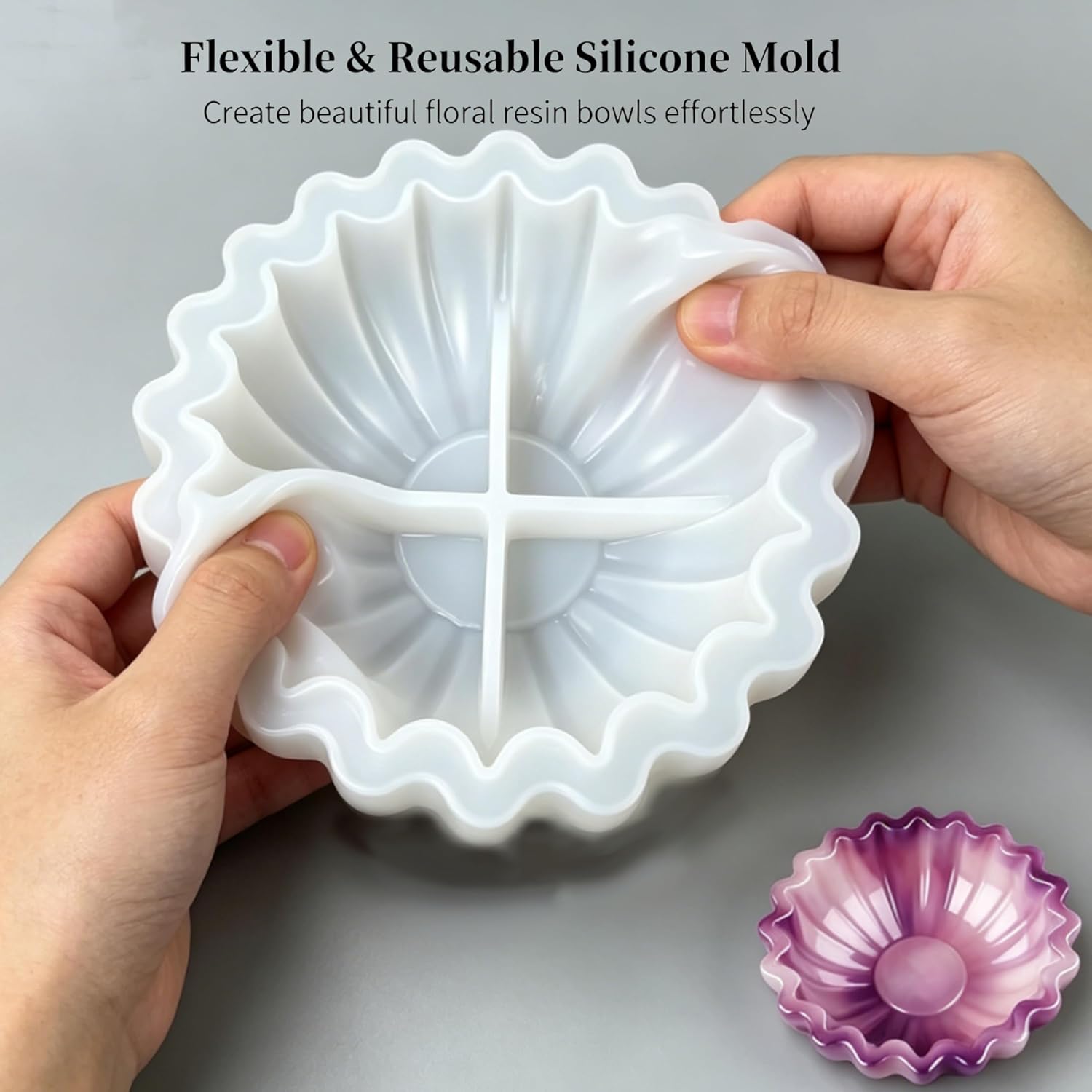 1 pcs Resin Molds Silicone, Jewelry Resin Casting Molds Resin Bowl Mold Silicone Molds for DIY Jewelry Trinket Making, Epoxy Craft Home Decoration