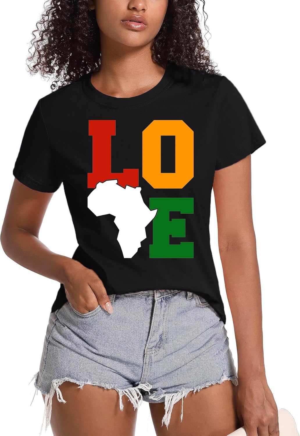 LBP Black Pride Love Shirt for Women Juneteenth Black History Month T-Shirt African American Tee Tops - Image 5