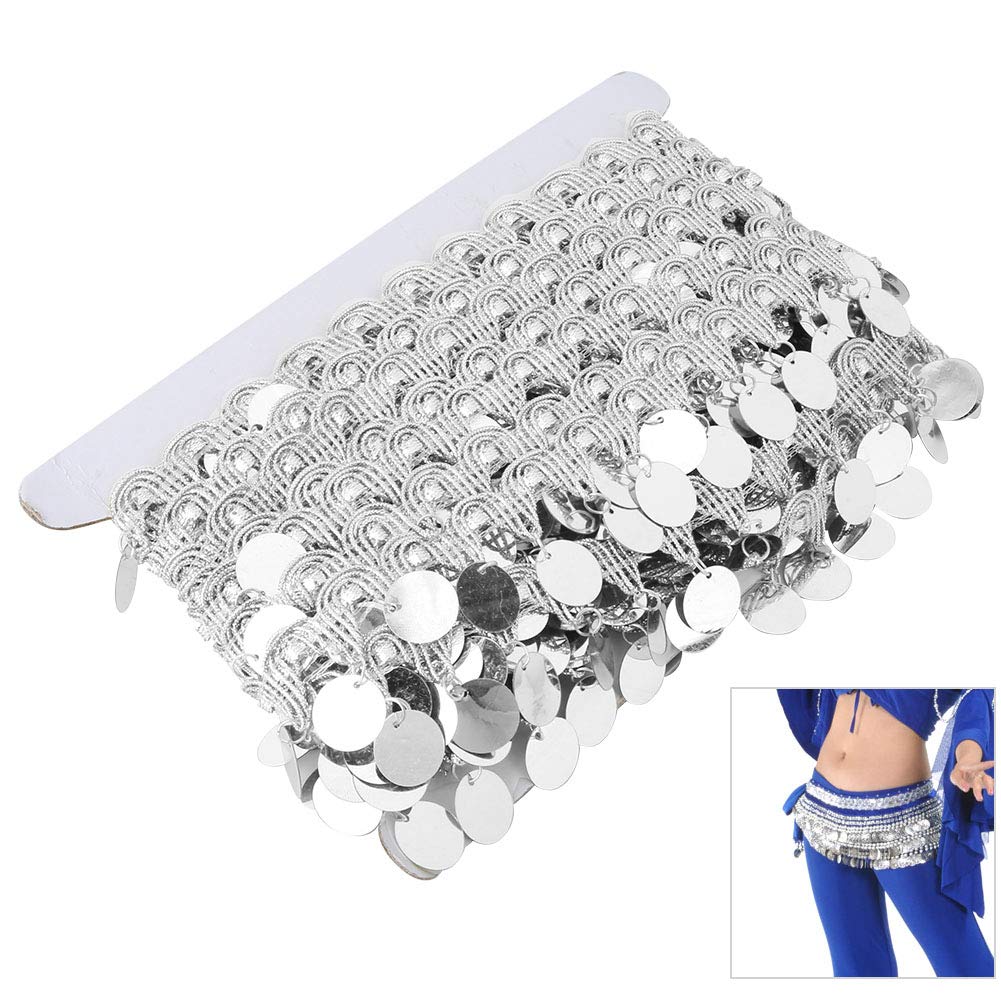 Qiilu Silver Coinm National Clothes Accessories Plastic Thread Belly Dance  Tassel Belt Round Hip Scarf National Clothesplies Accessories 10  Yards(Silver) (Silver) : Amazon.ae: Fashion