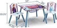 Vista 6 de Delta Children - Juego de mesa y sillas para niños con almacenamiento