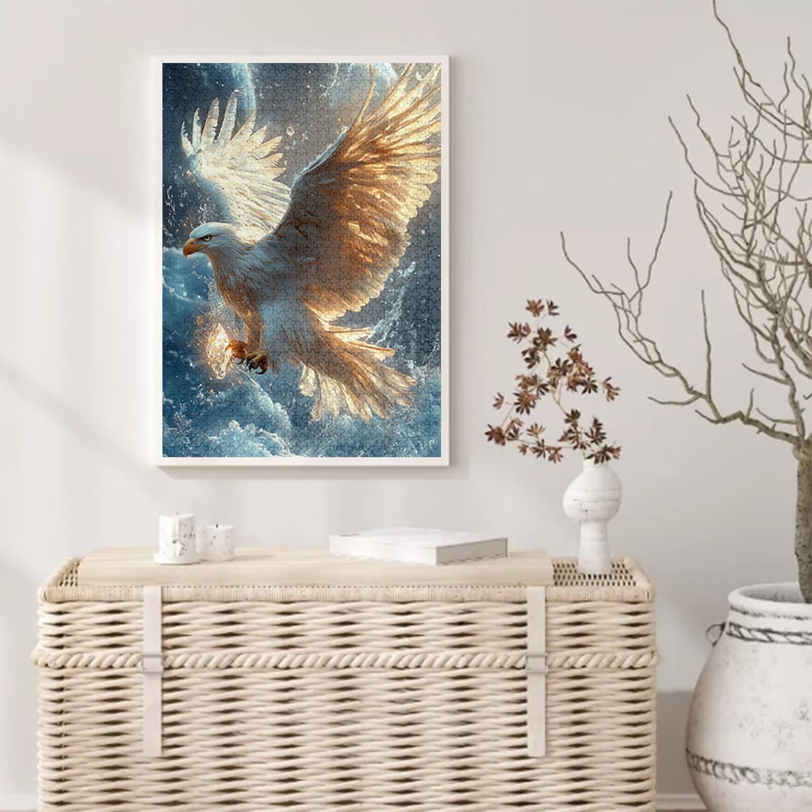 Układanka orła 1500 elementów dla dorosłych, duże drewniane puzzle ze zwierzęcym wzorem, 87 x 57 cm układanka zrób to sam rzemiosło 14 lat działalność rodzinna opakowanie prezent do dekoracji ścian