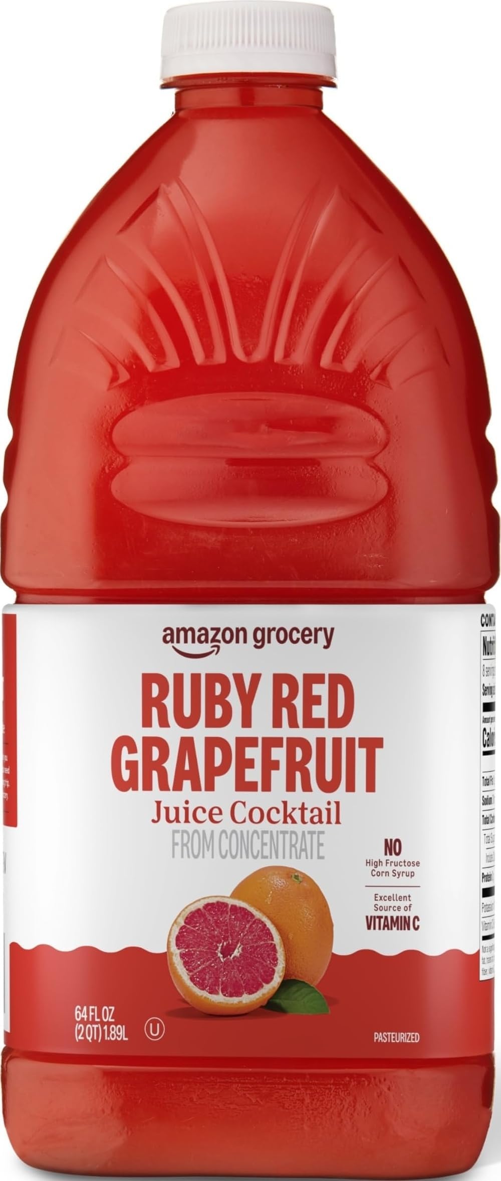 Amazon Grocery, Ruby Red Grapefruit Juice Cocktail, 64 Fl Oz