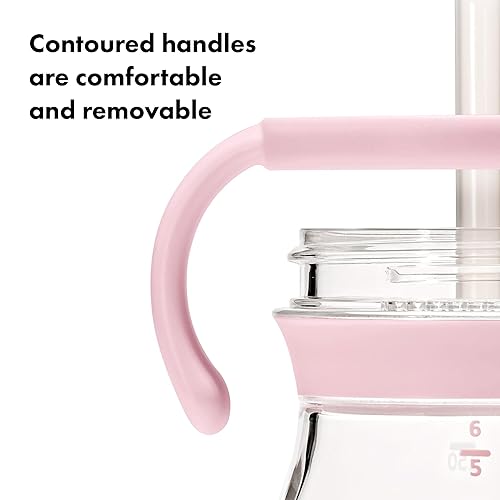 Miniatura 4 de OXO Tot Transitions - Vaso de paja con asas, 6 onzas, ópalo y flor, paquete de 2