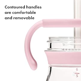 OXO Tot Transitions Straw Cup with Handles 6 oz. - Opal and Blossom - 2 Pack