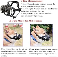 Vista 4 de Bozales para mascotas, bozales de silicona para perros grandes, labrador, pastor alemán, doberman, protege la boca de los perros