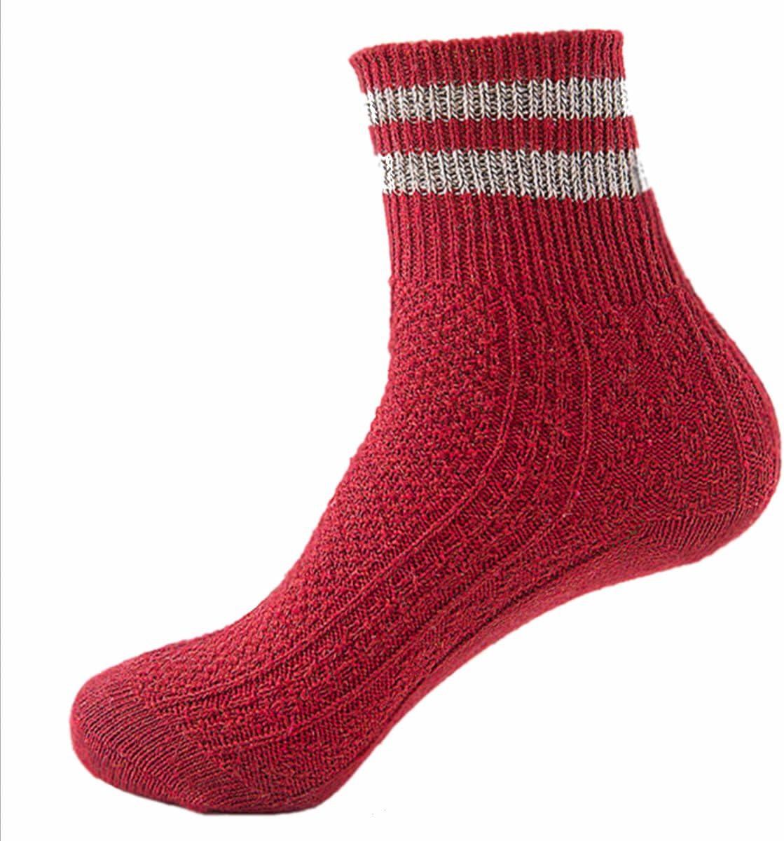 Womens ONAY Girls Vintage Compression Stance Thick Wool Cotton Winter Fuzzy 3 Pairs Socks