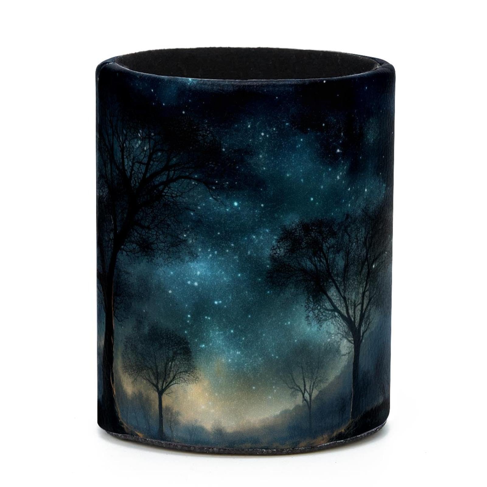 VAPOKF Round Pencil Holders for Desk, Stars Nebula Pen Holders Pen Pot Makeup Brushes Storage Desktop Stationery Supplies Organiser for Home Office