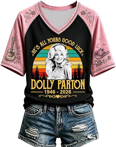 Dolly Music Parton Country Legend Memorial Butterfly Shirt for Women