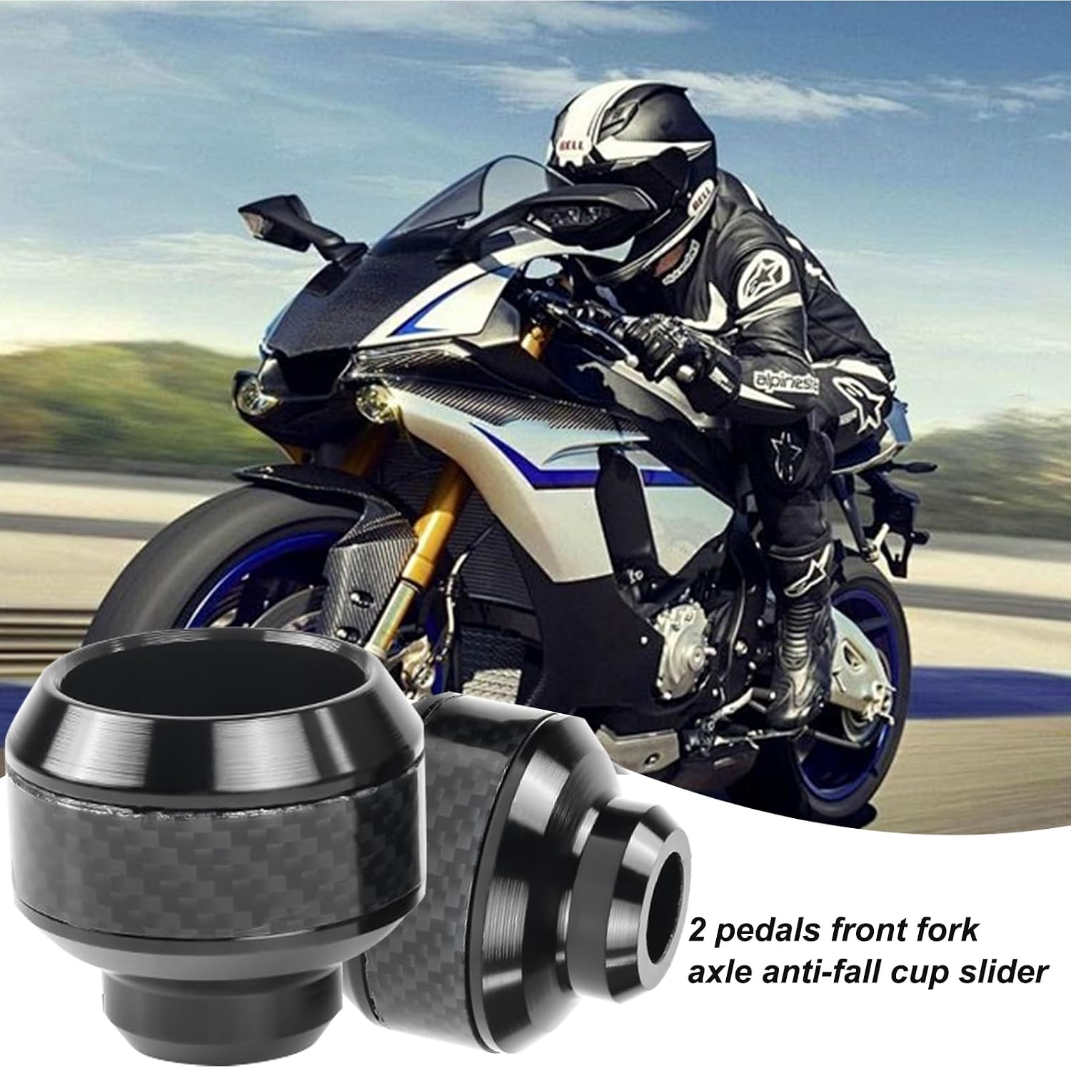 Motorbike Front Fork Frame Slider | Shock Absorbing Cups | Crash Protector for Motorcycles, Falling Protection Cup Slider Protectors, 2 Shock Absorbing Cups, Modified Accessories for Moped Scooters