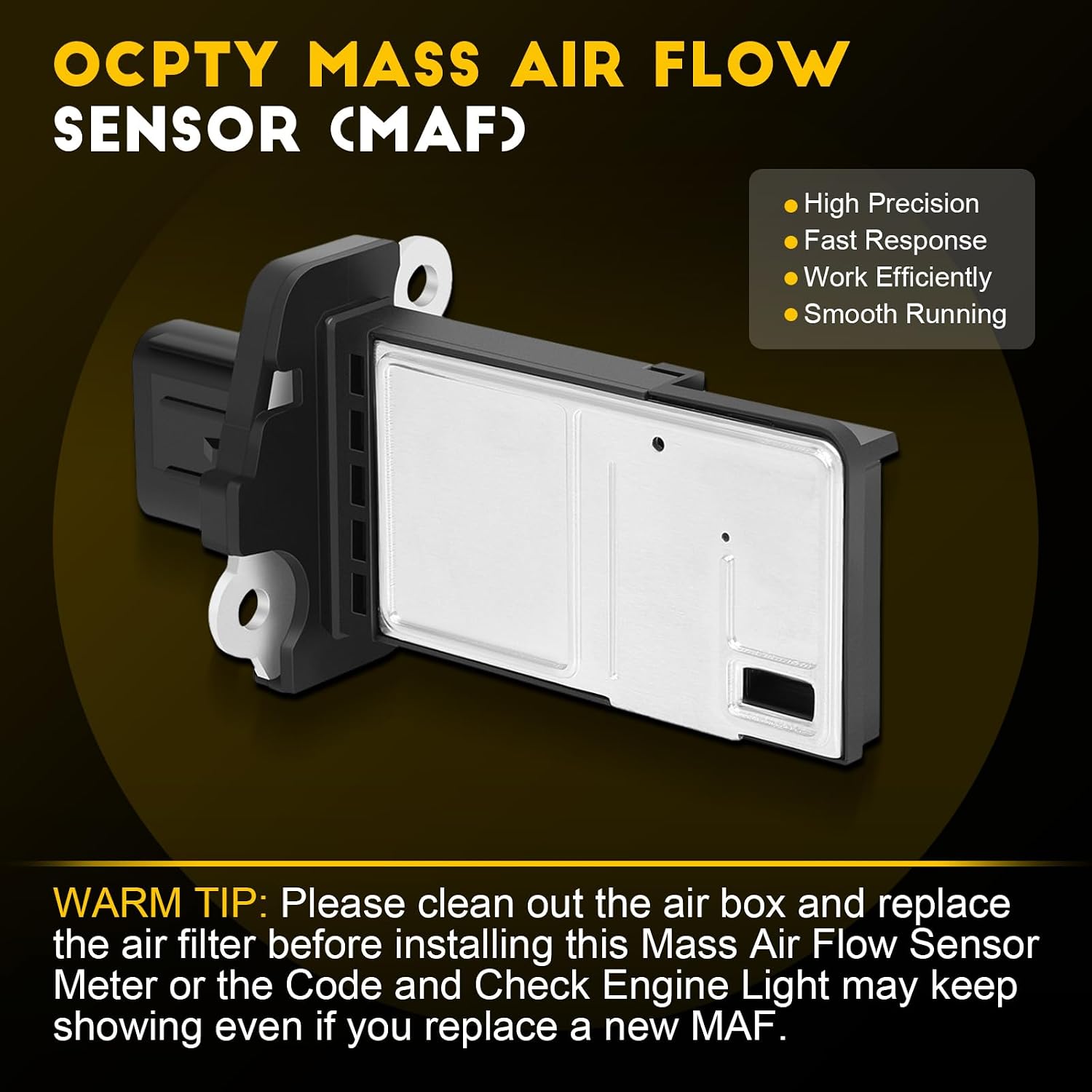 OCPTY Mass Air Flow Sensor Meter Fits for Ford E-150 Edge Escape Expedition Explorer Super Duty for Mustang Taurus; for Lincoln LS Mark LT MKS MKT MKX MKZ; for Mercury Grand Marquis &More 3L3A12B579A