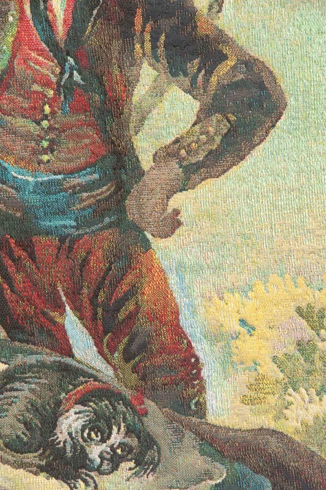 Quitasol Small Belgian Tapestry Wall Hanging - 26 in. x 21 in. Cotton/Treveria/Wool by Francisco Goya